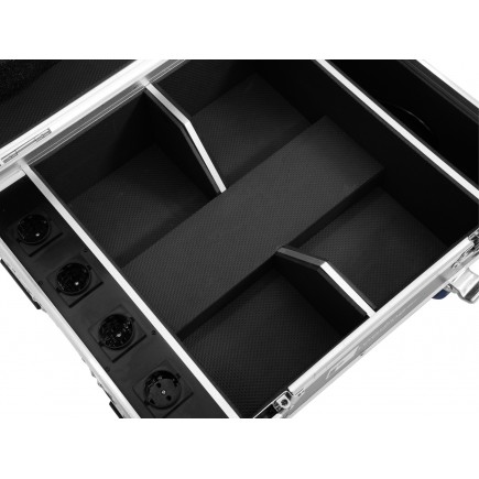 ROADINGER Flightcase 4x AKKU IP UP-4 QuickDMX with charging function